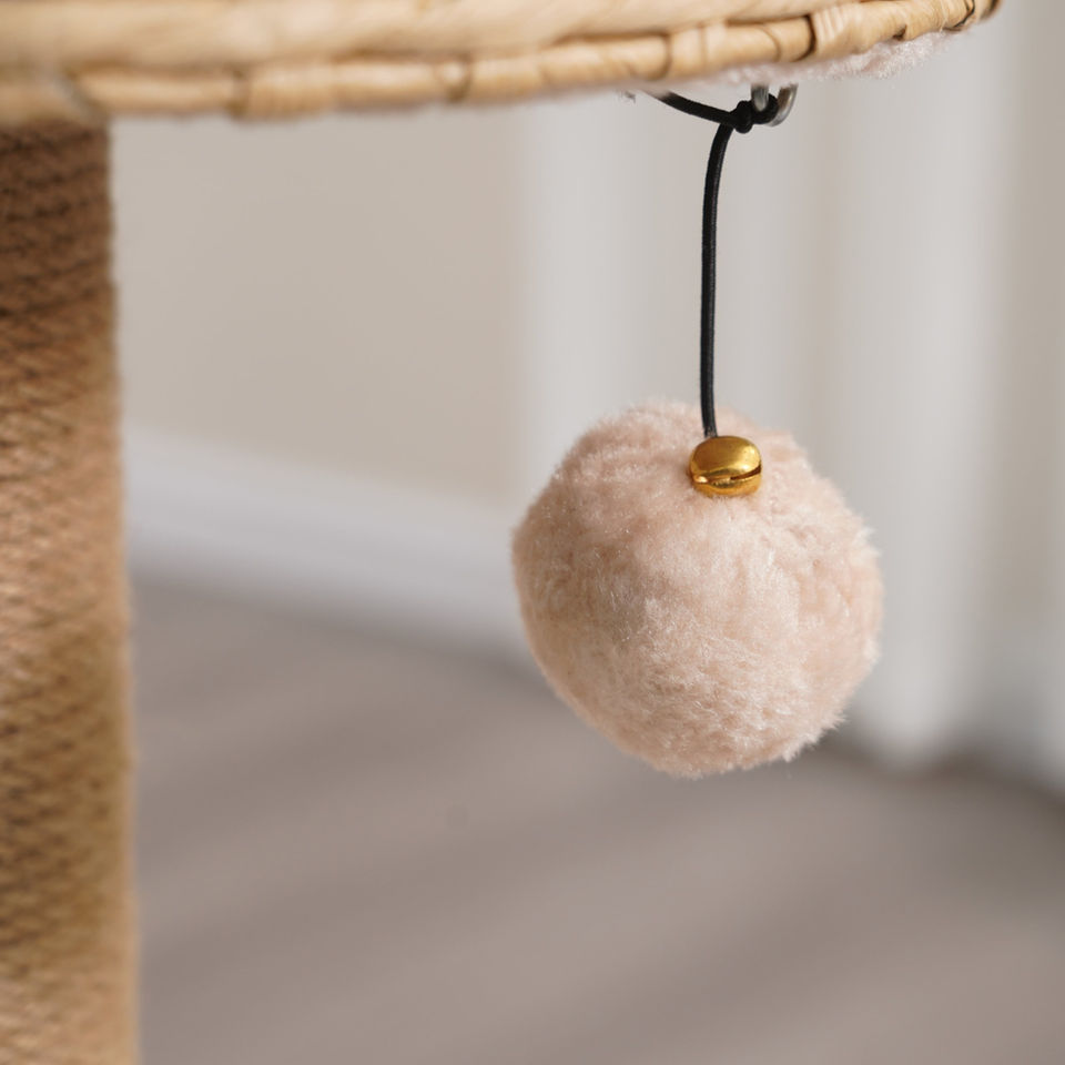 Petpals Cozy V2 PP200155 cat tree with puff ball cat toy