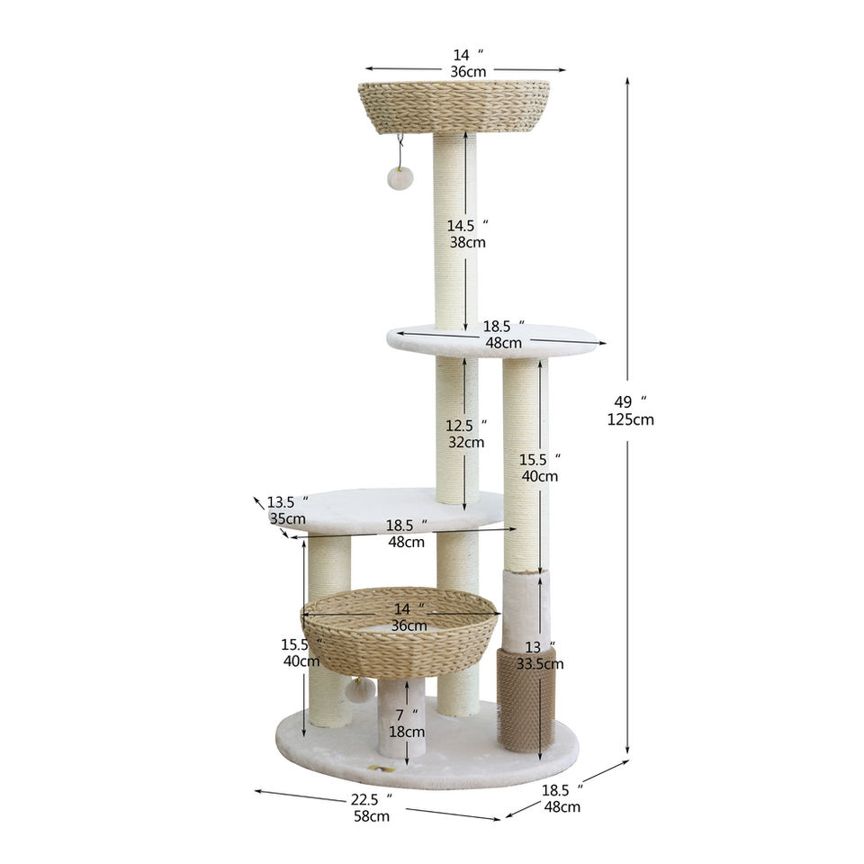 Petpals Pharaoh V2 PP230408 cat tree with size