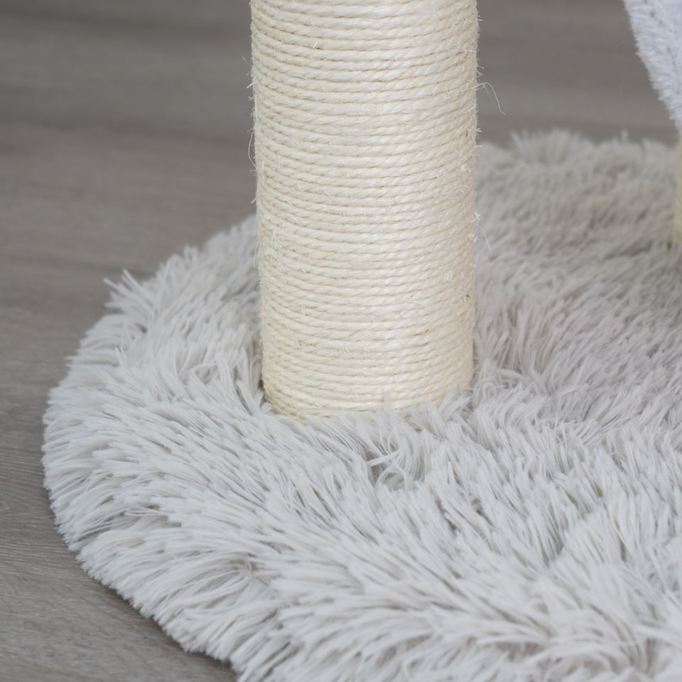 Petpals Rockview PP230409 cat tree faux-fur base with EZ Twist sisal scratching post