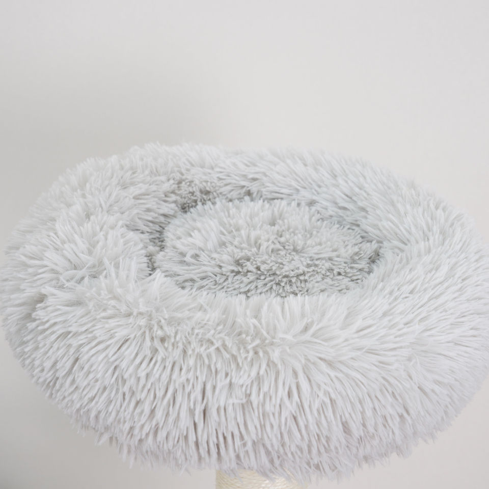 Petpals Rockview PP230409 cat tree with easy-to-clean, removable faux-fur cushion