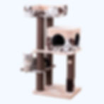 Petpals Cowboy PP220733 Grand Maine Coon cat tree with 4 levels, 7 scratching posts, a cat bed, a cat condo, a rubber groomer