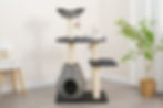 Ace Handwoven Cat Tree, Natural Sisal Scratchers, Multiple Climbing Levels for Cats.